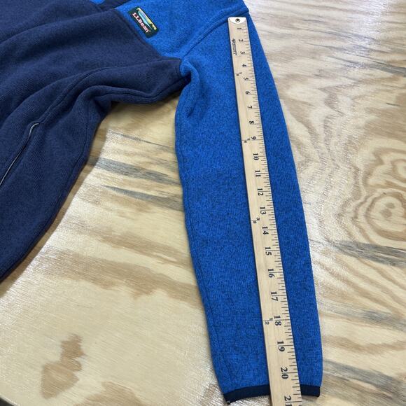 L.L. Bean 1/4 Snap Sweater Fleece Pullover Youth Size XL 18 Blue Outdoors Nature - Picture 12 of 12